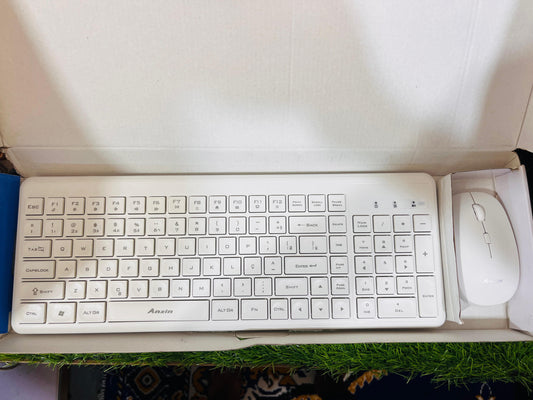 Anxin C600 Wireless Keyboard and Mouse Combo – Compatible with Windows, XP, and Win10 and 11